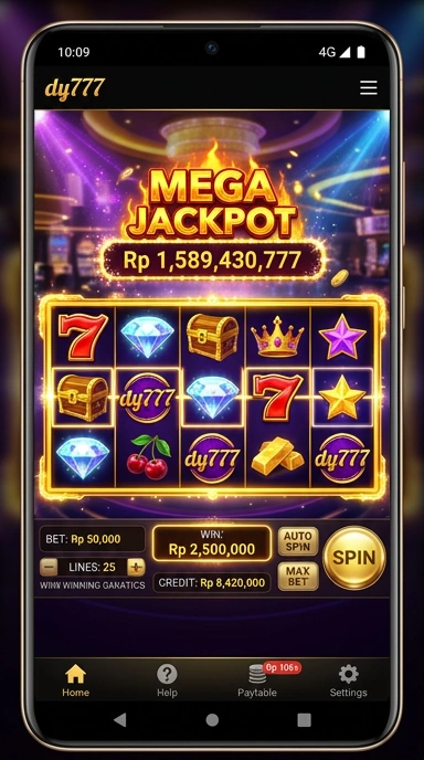 Tampilan antarmuka pengguna dy777 yang ramah dan intuitif.